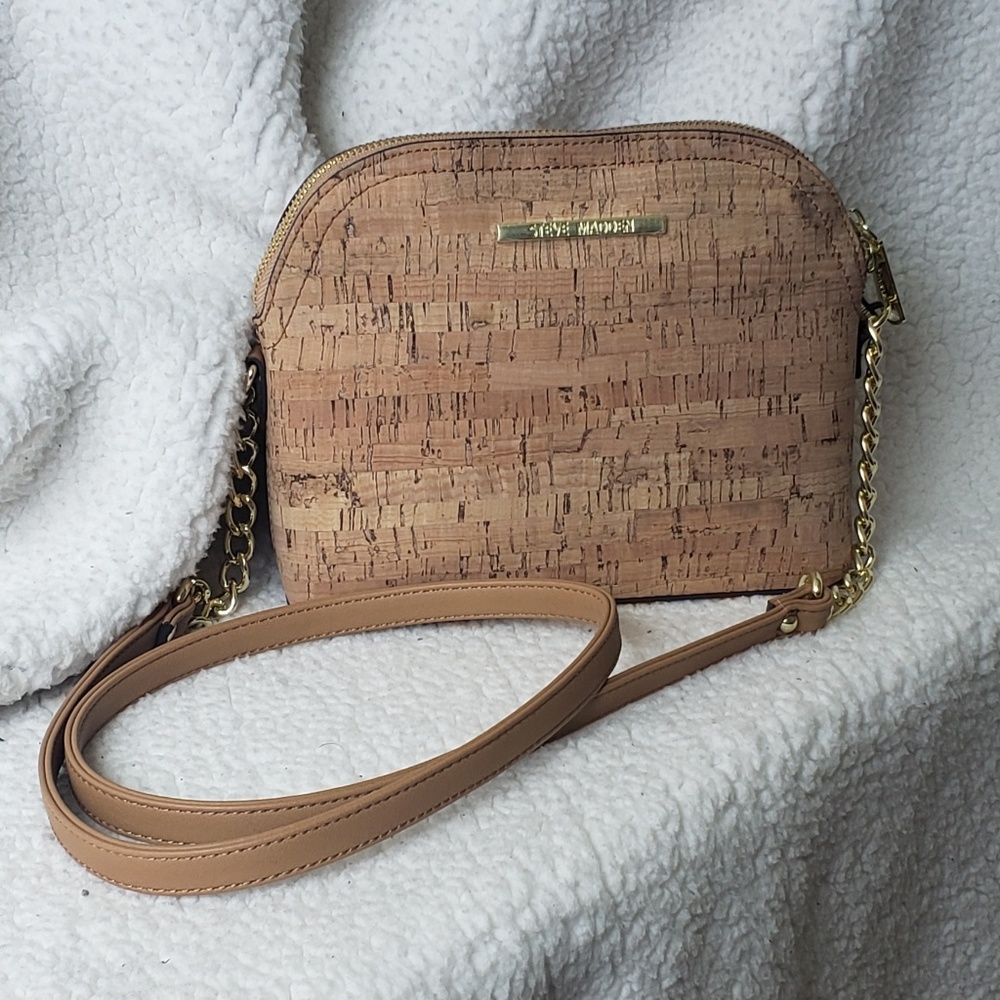 STEVE MADDEN DOME NATURAL CROSSBODY